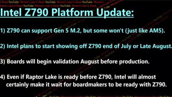 Ӣ�ض�Z790����֧��PCIe Gen 5 M.2 ����2022��������ȷ���