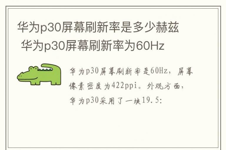 ��Ϊp30��Ļˢ�����Ƕ��ٺ���  ��Ϊp30��Ļˢ����Ϊ60Hz