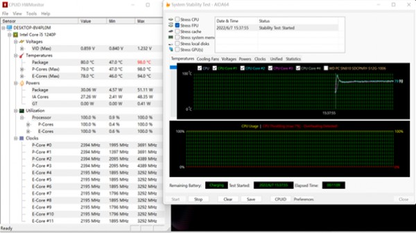 ���ſ��i5-1240P�Ա�����7 5825U���˶����ܺ�