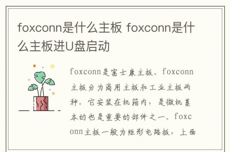 foxconn��ʲô���� foxconn��ʲô�����U������