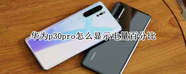 ��Ϊp30pro��ô��ʾ�����ٷֱ�